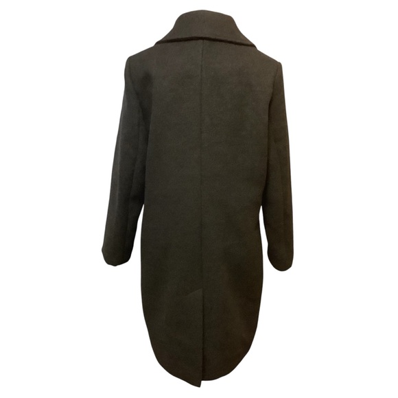 PORTRAIT LONG GRAY DOUBLE BREASTED BUTTON DOWN PEA COAT WITH POCKETS/ Size 6 - Picture 2 of 11